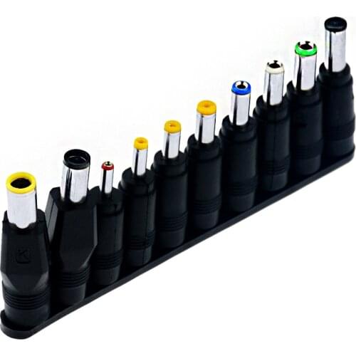 10pcs Universal Laptop DC Power Supply Adapter Connector Plug AC DC Jack Charger Connectors Laptop Power Adapter Conversion Head