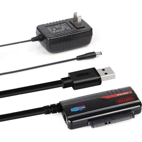 USB 3.0 to Sata Converter Adapter Cable for 2.5" 3.5" HDD Hard Drive Disk SSD DVD with power adapter