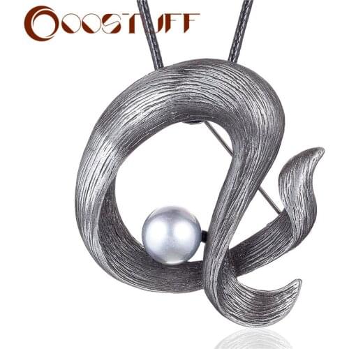 Vintage Jewelry Long Necklace for Women Pendant Color Beads Black Rope Chain Fashion Jewellery Suspension Choker Hotsale 2021