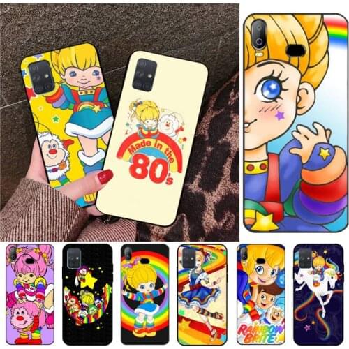 YJZFDYRM Rainbow Brite Black Cell Phone Case For Samsung Galaxy A01 A11 A31 A81 A10 A20 A30 A40 A50 A70 A80 A71 A91 A51