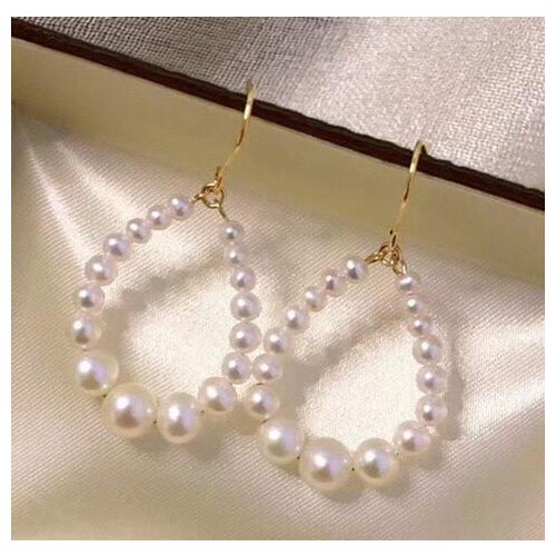 Jewelry New 14k Gold injection white south sea pearl earrings
