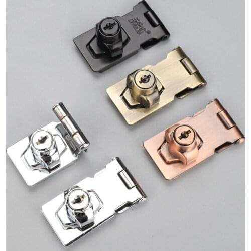 Household Cabinet Door Lock Black Anti-theft Locks Zinc Alloy Bedroom Drawer Security Angle Lock Furniture Hardware Accessories