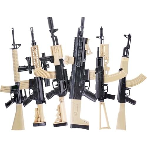 1:6 Assemble Gun Model For 12" Action Figure Assault Rifle AK47 M4 M16 AKM AK74 Color Version Weapon Model