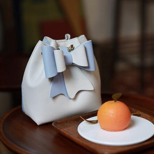 1 Set Handmade Leather Bucket Bag Making Kit Metal Hardware Sewing Purse Parts