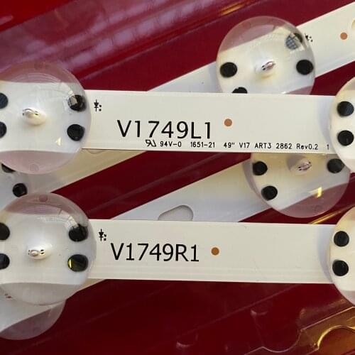 10 kits=40 pcs LED Strip 49" V17 ART3 2862 Rev0.2 6916L-2862A 6916L-2863A V17 49 L1 R1 JB3B1591A02499 49UV340C 49UJ670V 49UJ6565