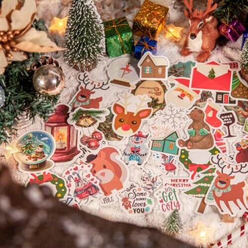 100pcs Kawaii Stationery Stickers Christmas gift Retro Diary Planner Decorative Mobile Stickers Scrapbooking DIY Craft Stickers