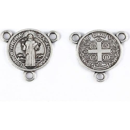 24PCSCross Pendant Jesus Portrait Pendant Catholic Gift Made in Zinc Alloy 2020 New Style Order To Send Exquisite Gift MENG MING