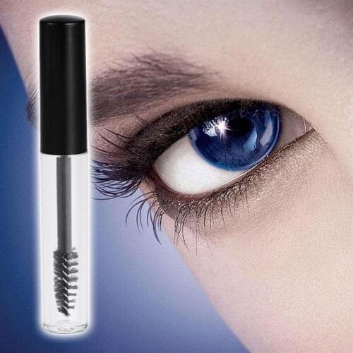 1Pcs Black Cap Plastic DIY Empty Mascara Tubes with Eyelash Wand Brush Eyelash Cream Container Bottle Vials 1.5ML