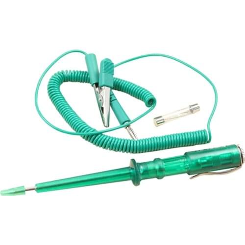 Car Electrical Voltage Tester Pen with Spring DC 6V 12V 24V Light Lamp Electrician Test Pencil