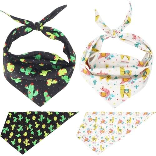 Alpaca Dog Bandana Reversible Bandana Tie on Bandana Dog Scarf Pet Dog Accessory for Gifts