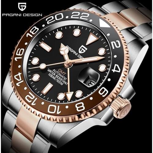 PAGANI DESIGN Automatic Mechanical Watch Fashion Luxury Mens Watch Stainless Steel Waterproof Sports Watch Relogio Masculino