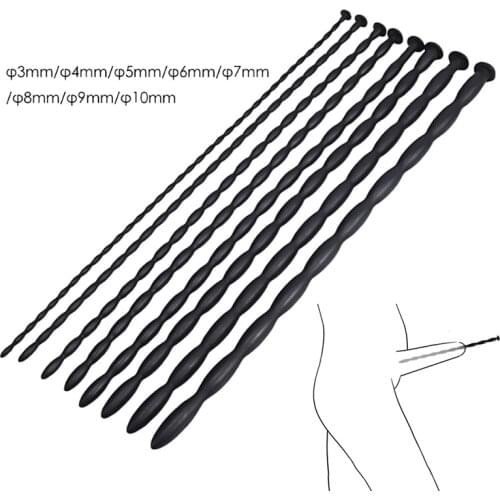 30cm Long Soft Silicone Tapered Urethral Plug Piercing Male Chastity Penis Urethral Plugs Dilator Catheter Sound For Men Dick