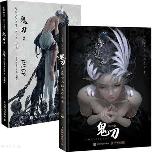 2 Book/set Ghost blade WLOP 2 II + WLOP I personal illustration drawing Art collection book In Chinese Illustrated Book