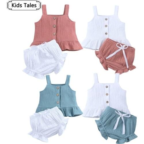 ST464 Summer children clothing sets toddler girls Solid color clothing sets top+pant 2Pcs/sets kids casual clothes suit sets