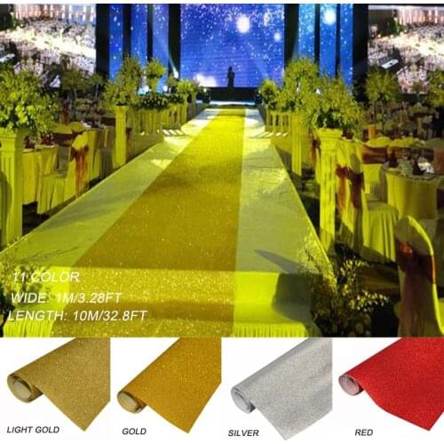 120cmX10m Wedding Ceremony Red Aisle Runner Carpet for Party Wedding Banquet Gold Silver Pink Red color