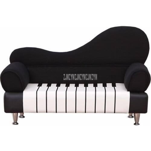 Creative Cartoon Double Person Children Sofa Chair Piano Design PU Leather Cute Baby Kids Long Sofa Play Toy Dollhouse Furniture