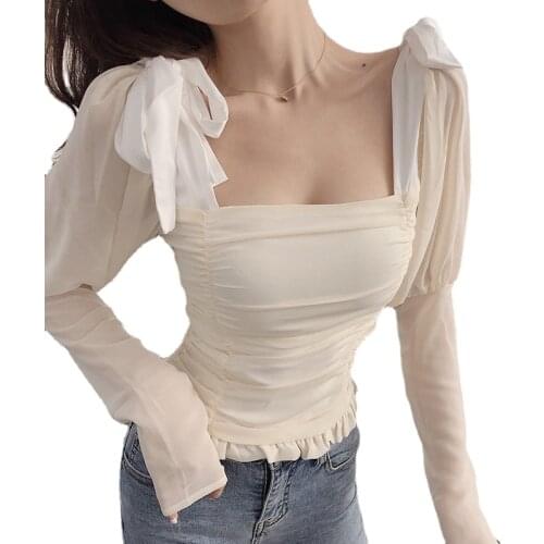 Женские рубашки с рюшами KWD China At AliExpress