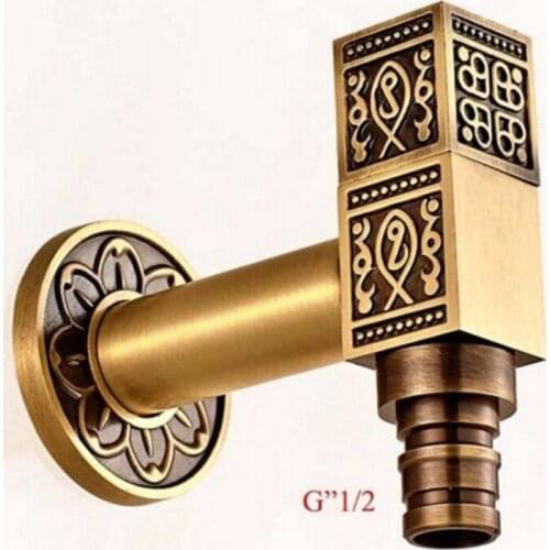 Brass Antique bronze G1/2 bibcock, cold tap, washing machine faucet, toilet bibcock, copper bibcock,tap,Garden faucet