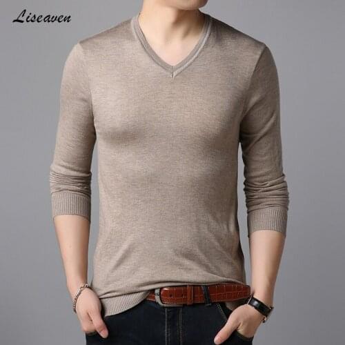 Liseaven Mens Wool Sweaters