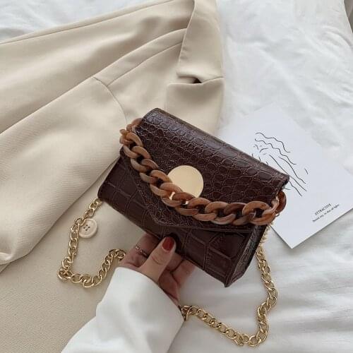 Mini PU Leather Shoulder Messenger Bags For Women 2020 Fashion Chain Design Shoulder Handbags Female Crossbody Bag