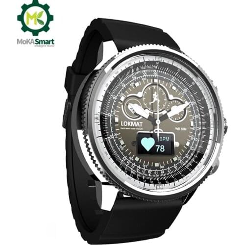 MOKA Smart watch IP68 for Android and IOS Heart rate monitoring Sports Pedometer message notification Bluetooth smart watch Men