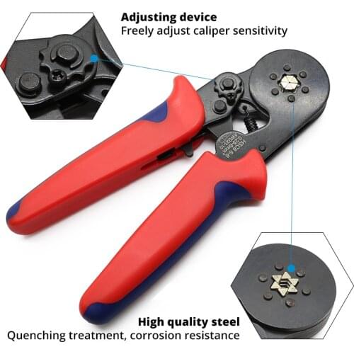 1 pcs lot HSC8 6-6 Mini-type Self-adjustable Crimping Plier , 0.25-6.0mm2 (24-10 AWG) Terminals Crimping Tools Crimper