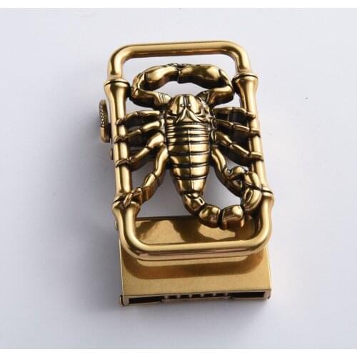 Customized all kinds of metal creative belt buckle head mens automatic buckle key belt lead retro tweezers belt head custom