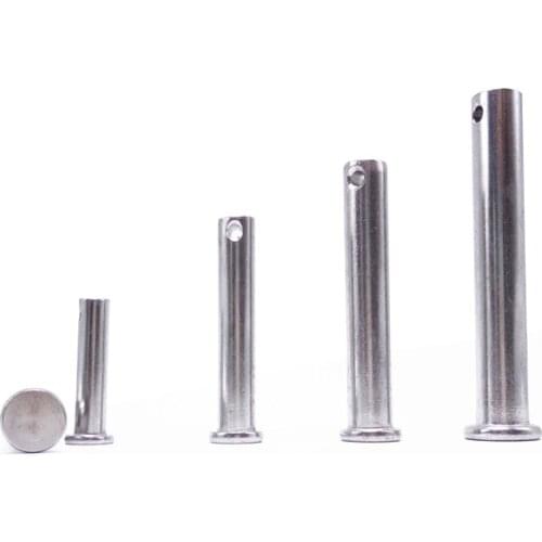 15pcs M3 stainless steel shaft flat head with hole pin bolt cylindrical pins 8mm-20mm length