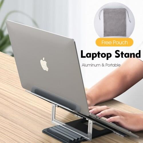 Laptop Stand Holder Foldable Desktop Notebook Dock Space-Saving Portable Aluminum Stand For MacBook Laptop PC Computer Stand