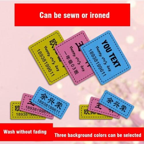 Custom identify Name Tags, Organic Cotton Labels/Clothing Labels/elderly people/Child/kid name label Logo Tags /Classified label