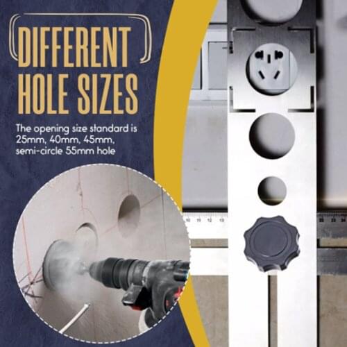 Portable Stainless Steel Hole Locator for Tiles Wood Plastics Drill Opening Convenient Tool Universal Punching Tools
