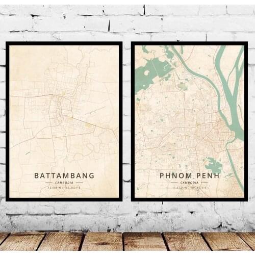 Battambang Phnom Penh Cambodia Poster
