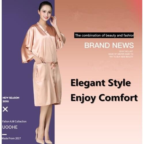 Professional Salon Stylist Cosmetology Hairdressing Robes Beauty SPA Customer Service，High-end Fashion Home Dress，Nightgown