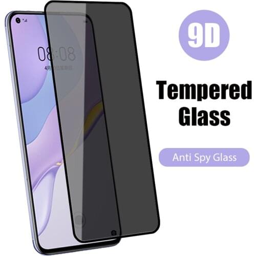 Anti-spy Protective Tempered Glass For Huawei Y6S 2019 Y8S Y9S Y7a For Huawei Nova 5T Y6p Y7p Y8p Anti-spy Protective Glass