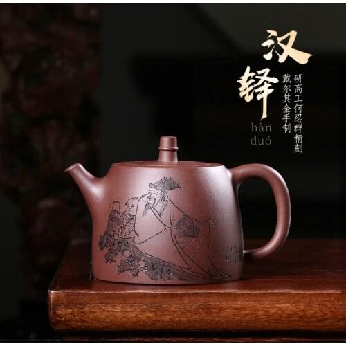 Undressed ore purple clay duplex cooperation research completely any group of pure hand carved painting han priests