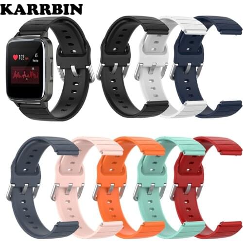 KARRBIN 19mm Replacement Silicone Wrist Strap for Xiaomi haylou Solar LS01 ID205 Willful IP68 Smartwatch Watch Band