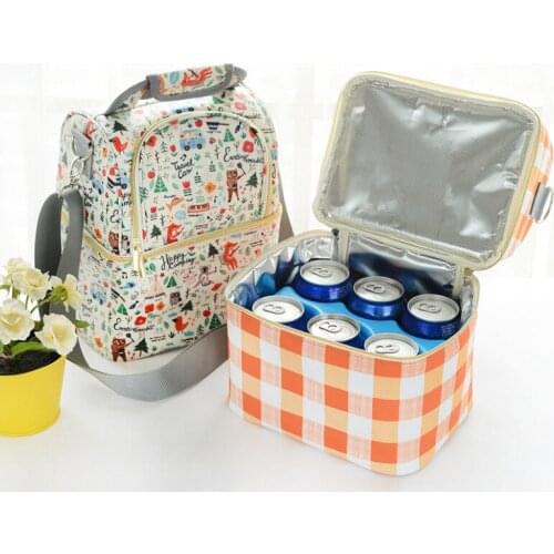 Mummy bag 2018 fashion new portable multi-function large capacity thickening insulation milk storage mother baby care bags