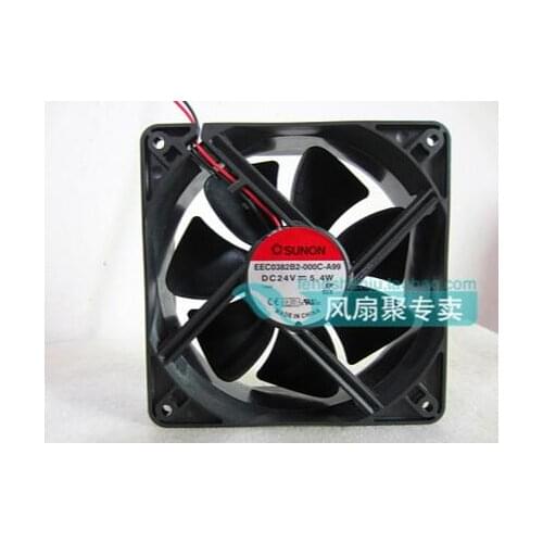 SUNON EEC0382B2-000C-A99 24V 5.4w 120*120*38 2 wire cooling fan