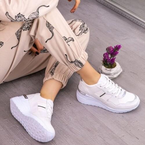 Tonar Dux White Skin Lace-Up Sports Shoes New Season Convenient Seasonal Style Sneaker