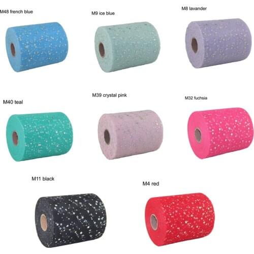 Tulle roll 100 yards shining star tulle spool tutu DIY material 15cm wide decoration wrapping material