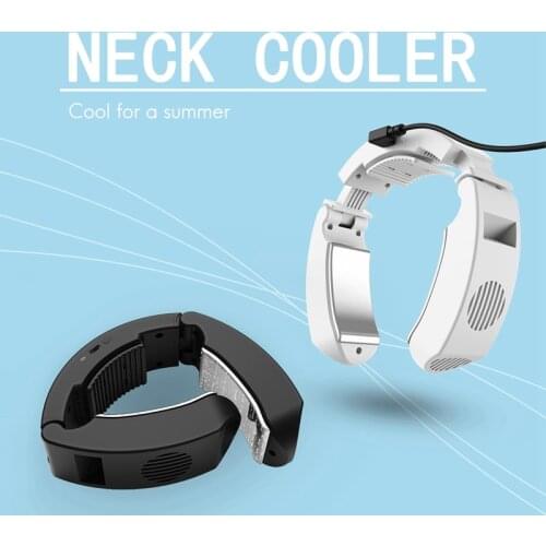 USB Rechargeable Neck Fan Air Cooler Bladeless Fan Protable Cooling Conditioner Wearable Neckband Fan With travle/sport/Home