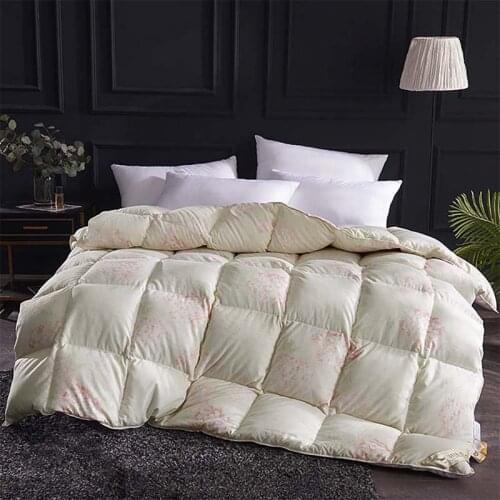 Thicken White Goose Down Duvet Warm Quilt for King Queen Twin Full Size Autumn Winter Warm Quilt Quilted Comforter Duvet Blanket
