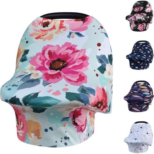 Premium Soft, Stretchy, and Spacious Multi-Use Cover for Nursing, Baby Car Seat, Stroller, Scarf, and Shopping Cart - Best Gifts
