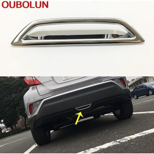 ABS Chrome Fit For Toyota C-HR CHR 2016 2017 Car Rear Brake Light Trim Tail Lamp Frame Cover Glossy Silver Accessories 2PCS/SET