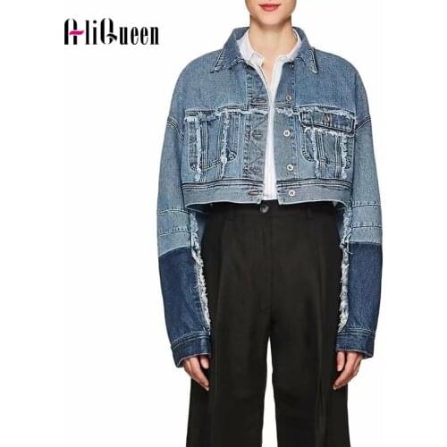 2020 Spring Female Autumn Tassel Frayed Jeans Jacket Women Vintage Cropped Denim Jackets Veste Femme Casual Loose Short Coats