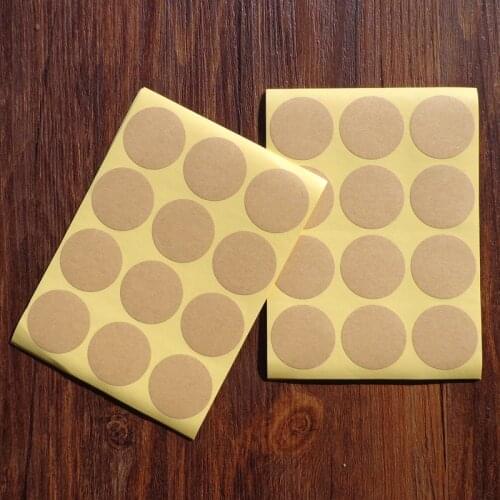 102 Pcs Brown Blank Natural Kraft Paper Dot Stickers Round Circle Color Coding Labels Diameter 1.38inch