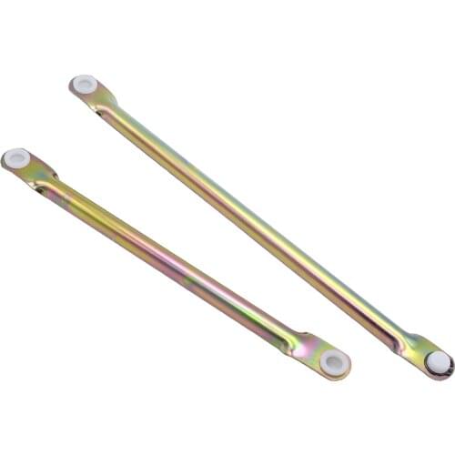 2Pcs Steel Wiper Motor Linkage Push Rod Assembly Replacement Compatible for Mazda 2. 2003-07 Gold Durable