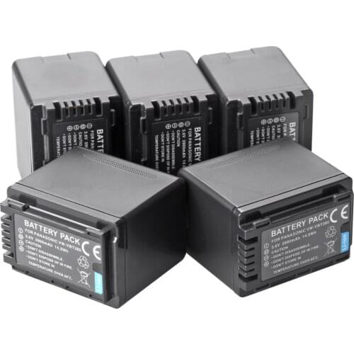 5pcs 3900mAh VW-VBT380 VBT380 Battery for Panasonic HDC-HS60, HS80, SD40, SD60, SD80, SD90, SDX1H, TM40, TM41,SDR-H85, SDR-T76