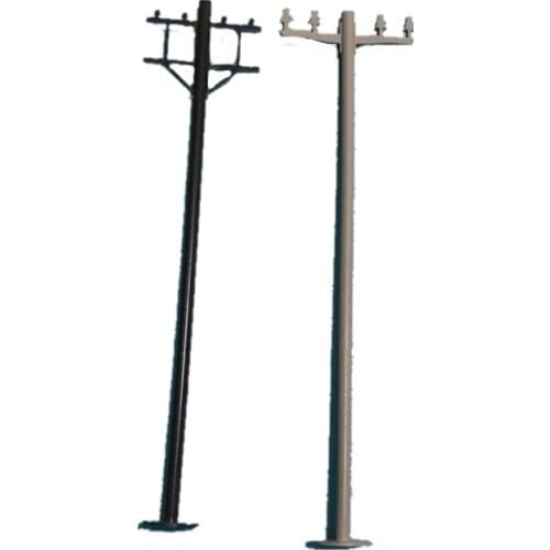 5pcs/lot Architecture Ho Train Layout Model Building Model Cement Poles Wooden Telephone Pole Model