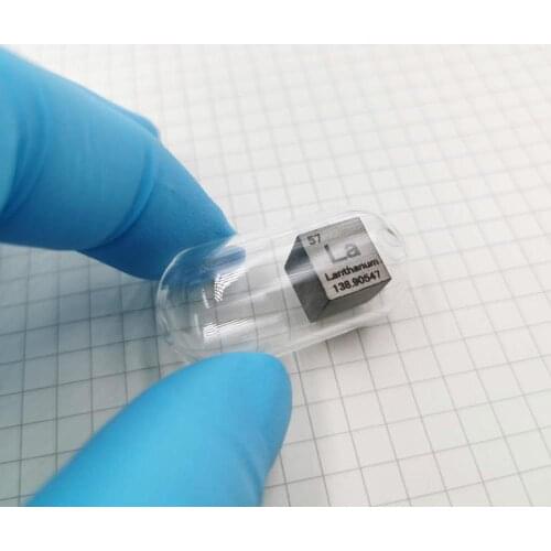 High Purity 99.9% Lanthanum Rare Earth Metal La 6.15g Carved Element Periodic Table 10mm Cube